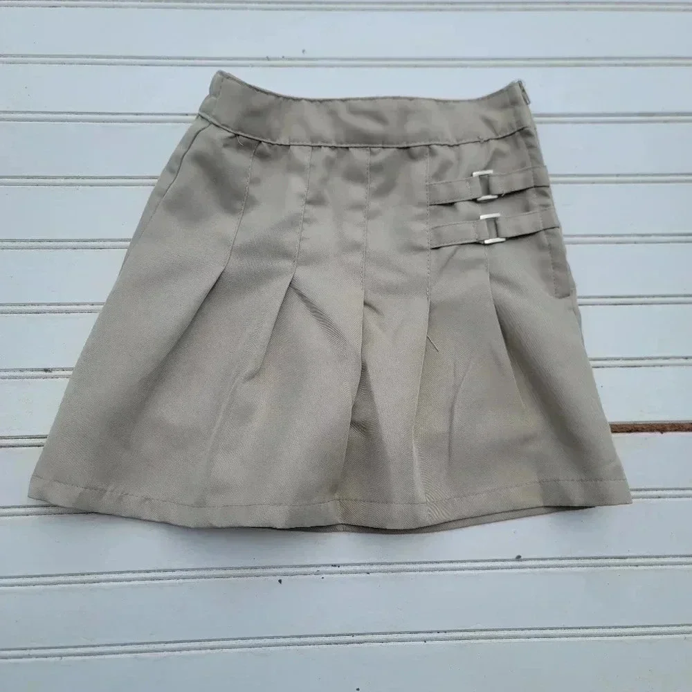 Lot Of 3 SCHOOL UNIFORM SKORTS Bermuda SHORTS BHPC Beige Khaki Sz 8